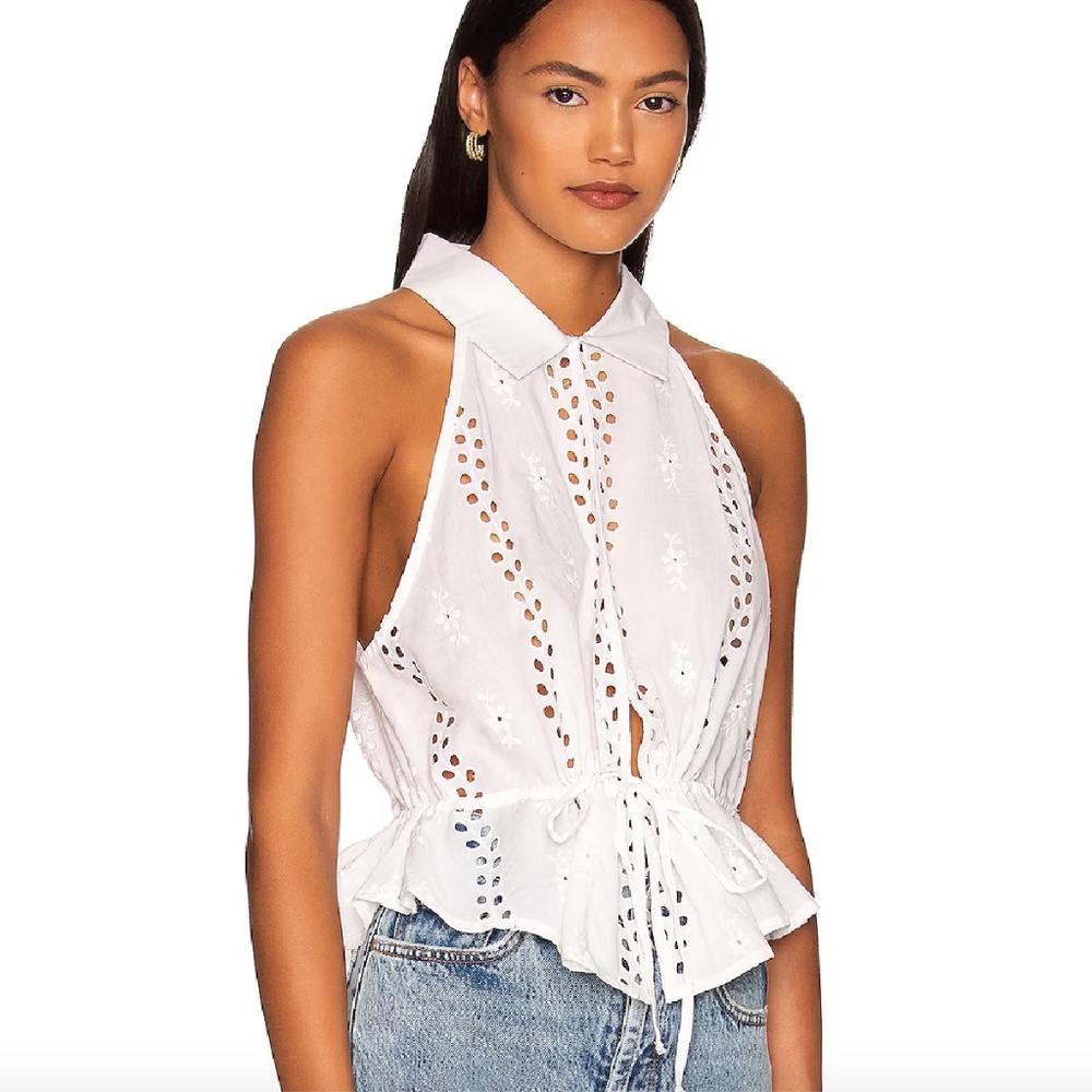 NWT Free People Revolve Tangerine Tank in Ivory